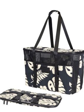 Aloha Collection, black and cream beach bag